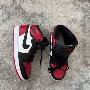 Black and Red Jordans  Sneakers